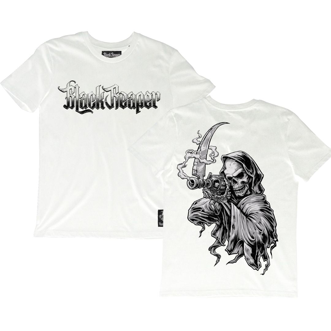 Black Reaper Bomber Jacket & White Comic Tee Bundle