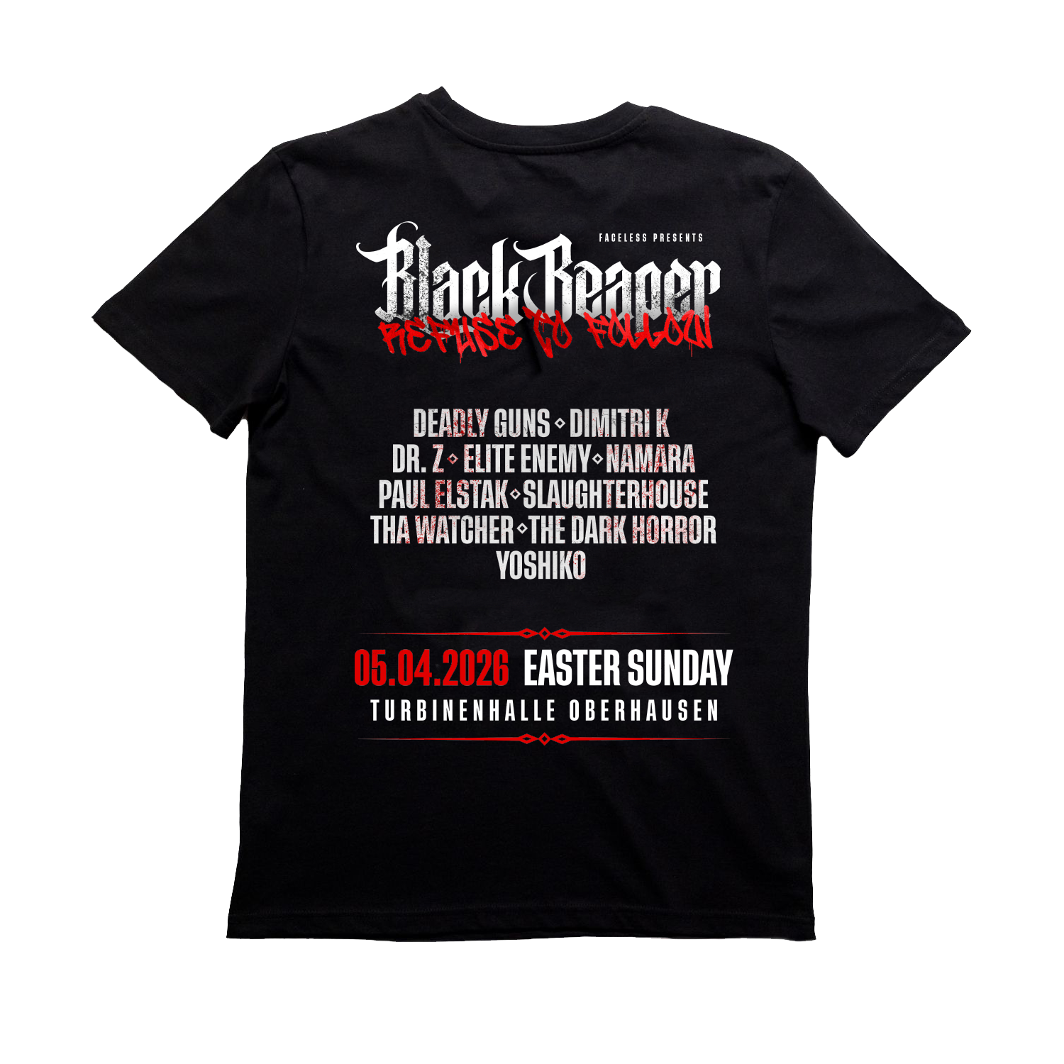 Black Reaper / Faceless Event Shirt 2026